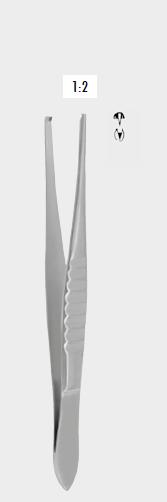 Пінцет хірургічний, американська модель, 1x2 зубці, 30,5 см (cm)